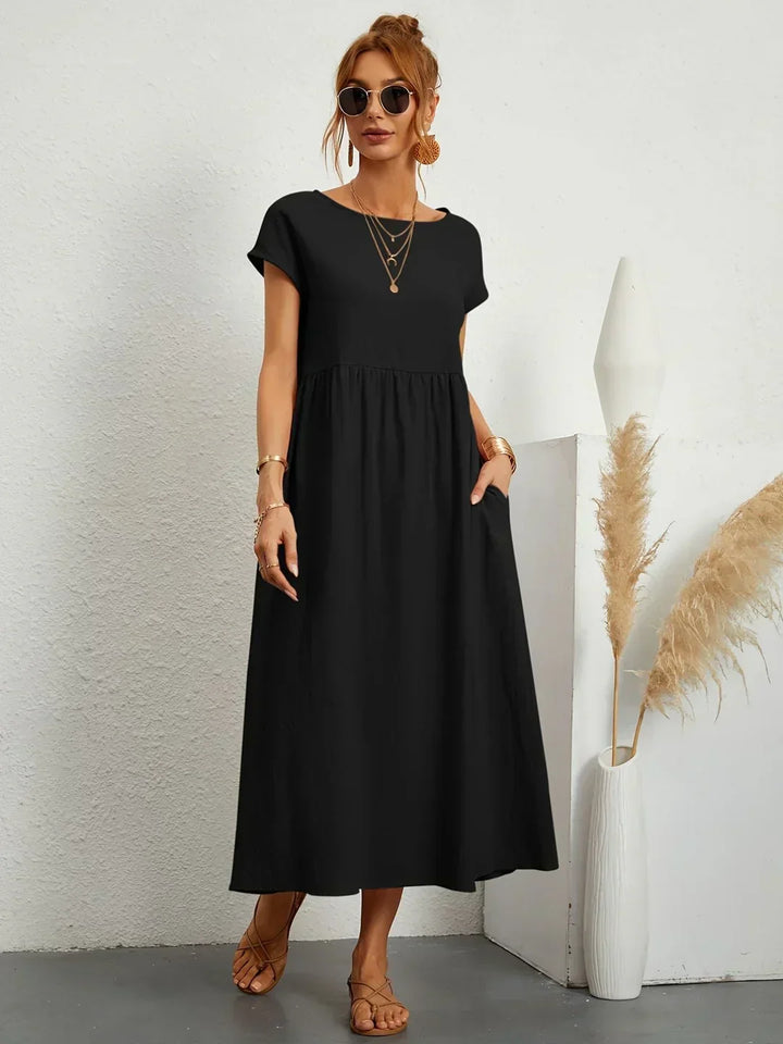 Gabrielle™ — Flowing Midi Dress Timeless Elegance