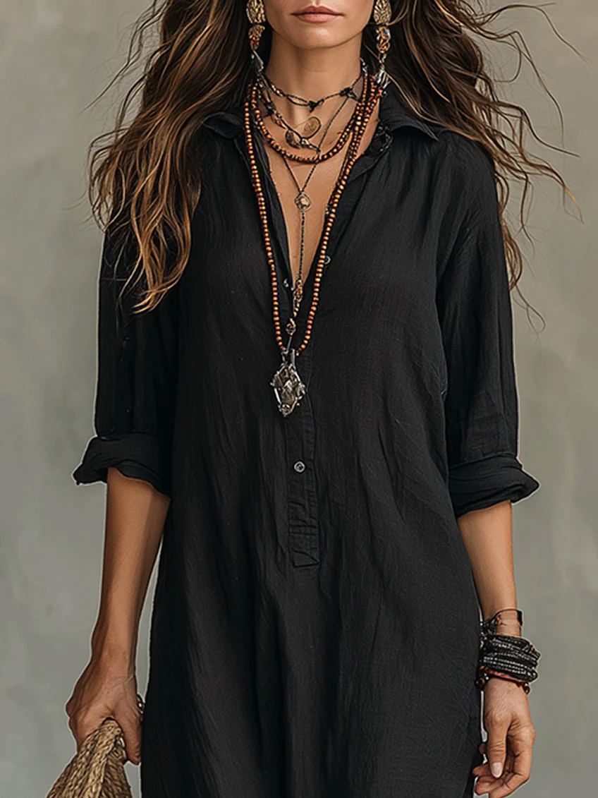 Soline | Button Maxi Dress