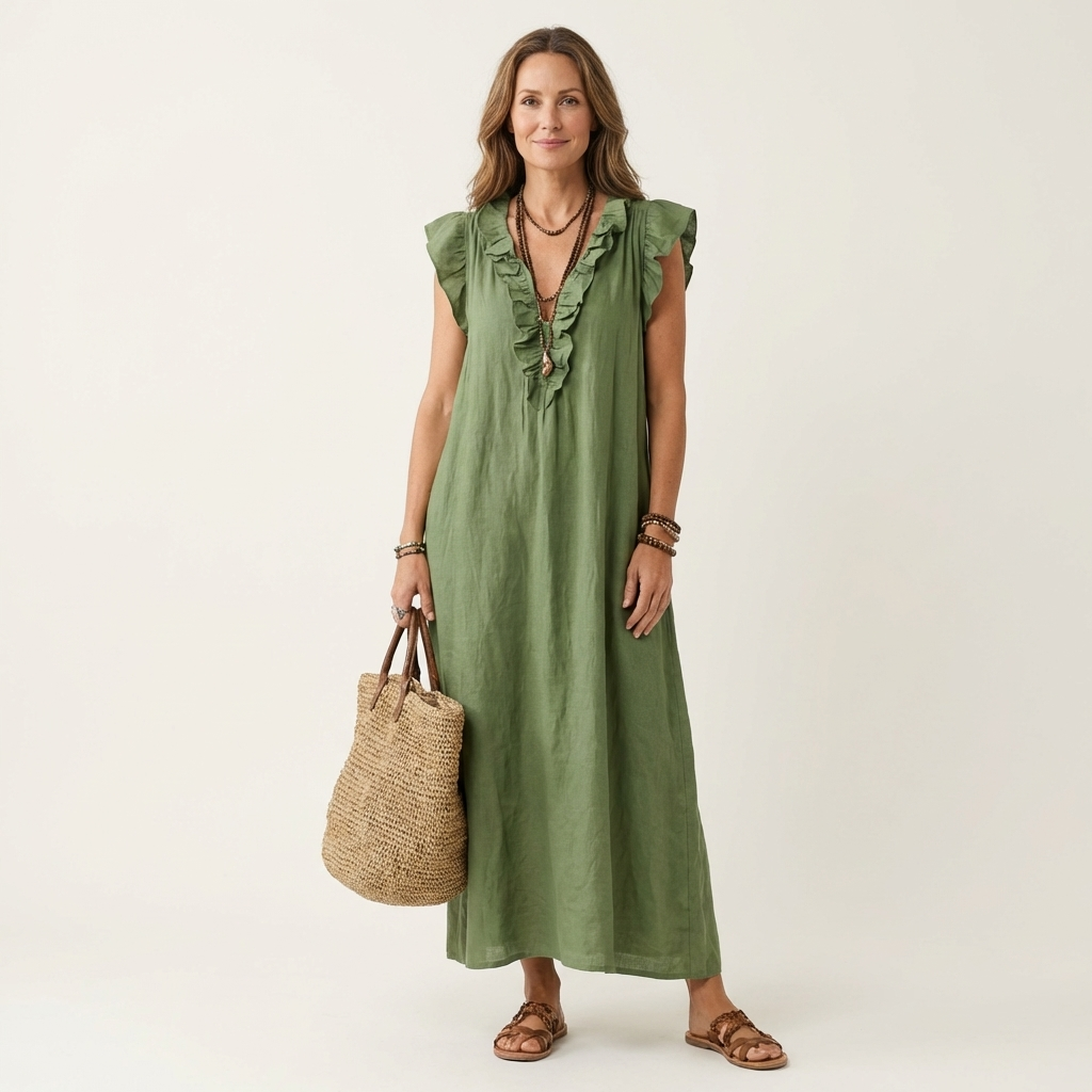 Josette | Linen Maxi Dress