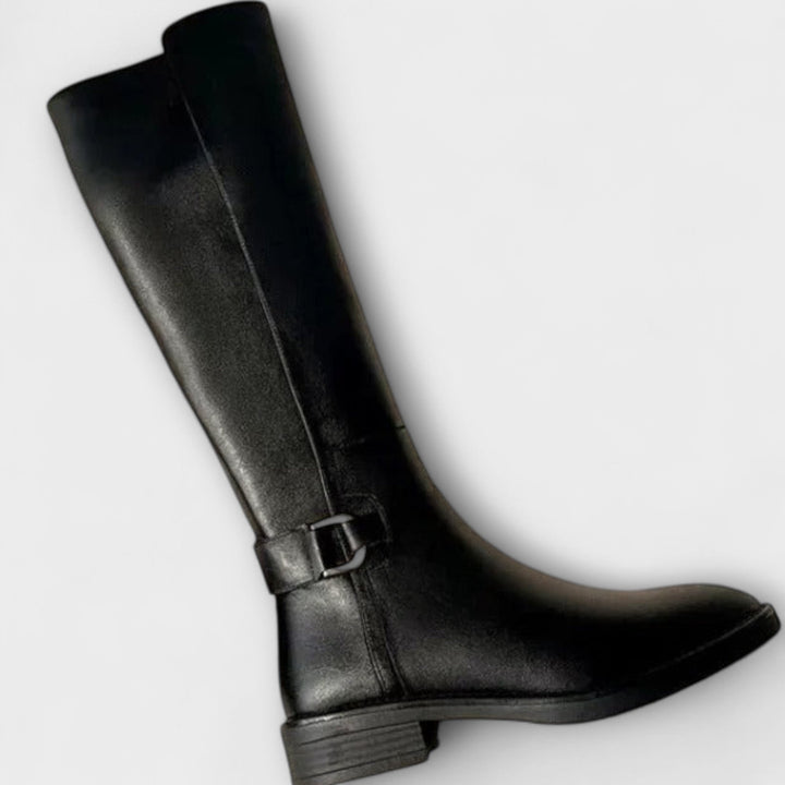 Mira - Leather Knee High Boots